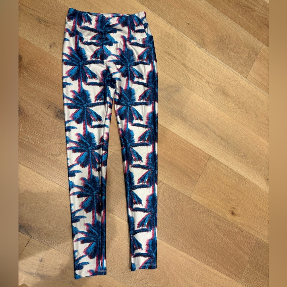 Goldsheep Blue Palm Women’s Leggings